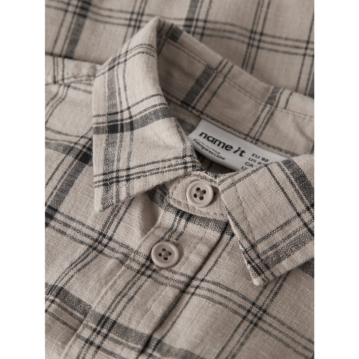 Name It Chateau Gray Check Nmmhowie Ss Nreg Skjorta Box
