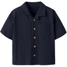 Name It Navy Blazer Nmmharve Ss Nreg Skjorta