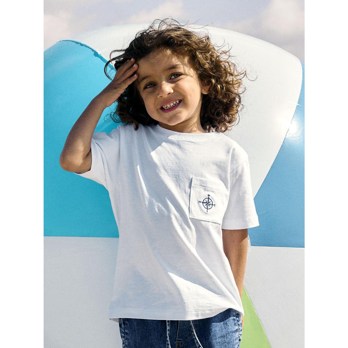 Name It Bright White Nmmheath Ss Nreg Topp