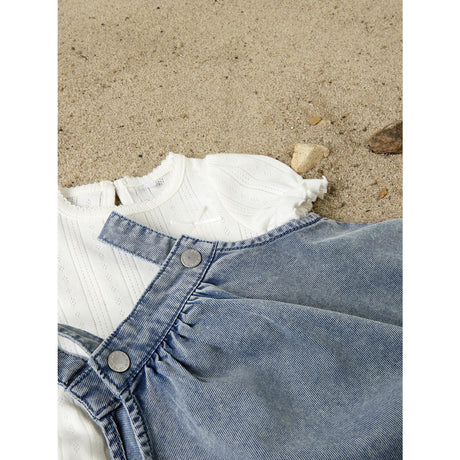 Name It Light Blue Denim Emb Nbfflora Dnm Emb Klänning 2017-Yb H
