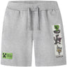 Name It Grey Melange Nkmmar Minecraft Nreg Swe Shorts Unb Bfu