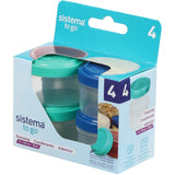 Sistema Ocean Blue & Minty Teal To Go Dressing Opbevaringsbøtter 35 Ml 4-Pack