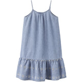 Name It Light Blue Denim Anglaise Nkfhaven Dnm Anglaise Klänning 1026-Ov H