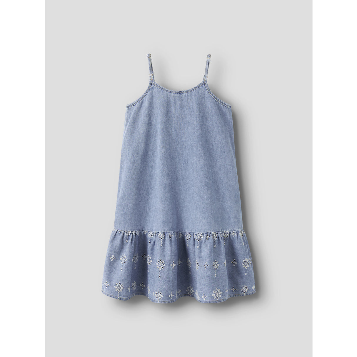 Name It Light Blue Denim Anglaise Nkfhaven Dnm Anglaise Klänning 1026-Ov H