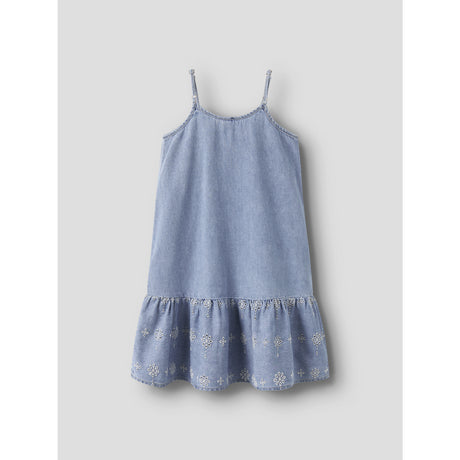 Name It Light Blue Denim Anglaise Nkfhaven Dnm Anglaise Klänning 1026-Ov H