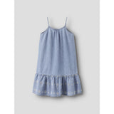 Name It Light Blue Denim Anglaise Nkfhaven Dnm Anglaise Klänning 1026-Ov H