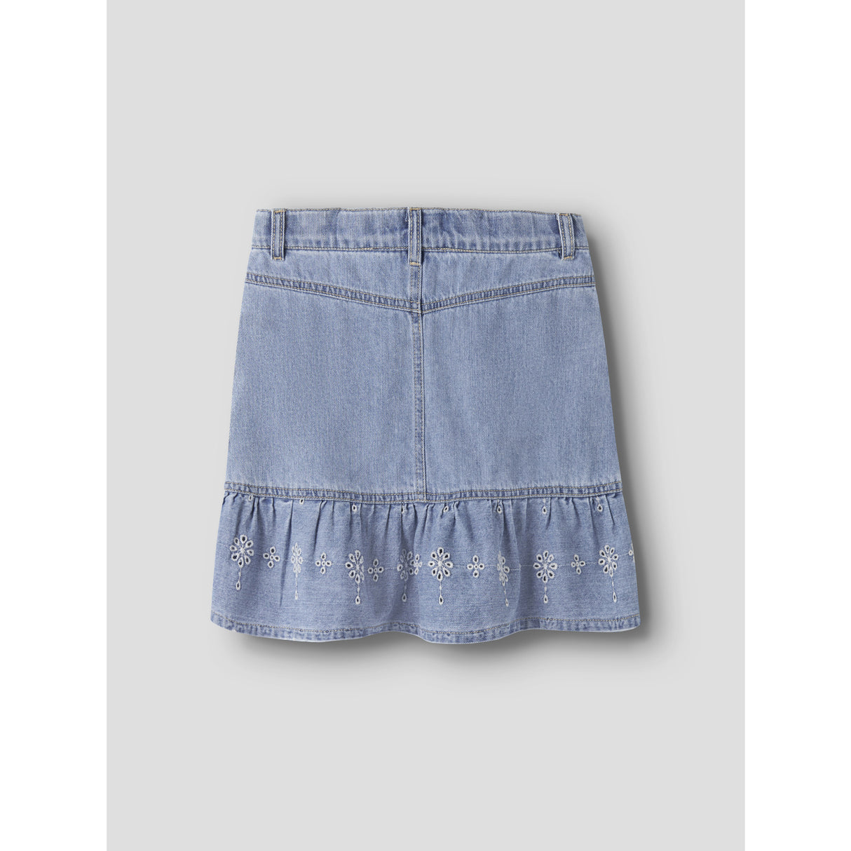 Name It Light Blue Denim Anglaise Nkfhallie Dnm Anglaise Kjol 1026-Ov H