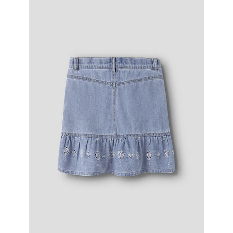 Name It Light Blue Denim Anglaise Nkfhallie Dnm Anglaise Kjol 1026-Ov H