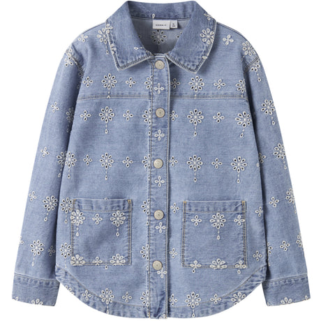 Name It Light Blue Denim Anglaise Nkfharper Dnm Anglaise Jacka 1026-Ov H
