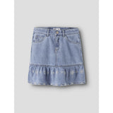 Name It Light Blue Denim Anglaise Nkfhallie Dnm Anglaise Kjol 1026-Ov H