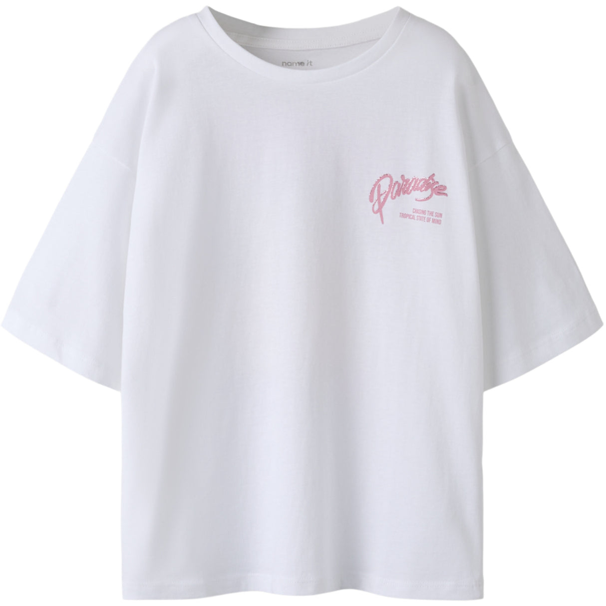Name It Bright White Paradise Nkfhaima Ss Rlx Topp Box