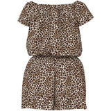 Name It Turtledove Leopard Nkfvinaya Ss Playsuit Fffff Noos