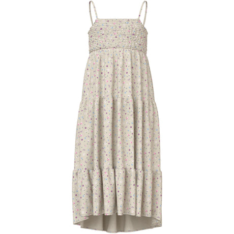 Name It Almond Milk Cute Flowers Nkfvinaya Rem Maxi Klänning