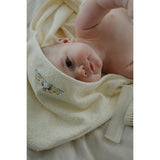 Konges Sløjd Antique White Figo Baby Handduk GOTS