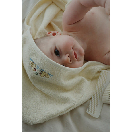 Konges Sløjd Antique White Figo Baby Handduk GOTS