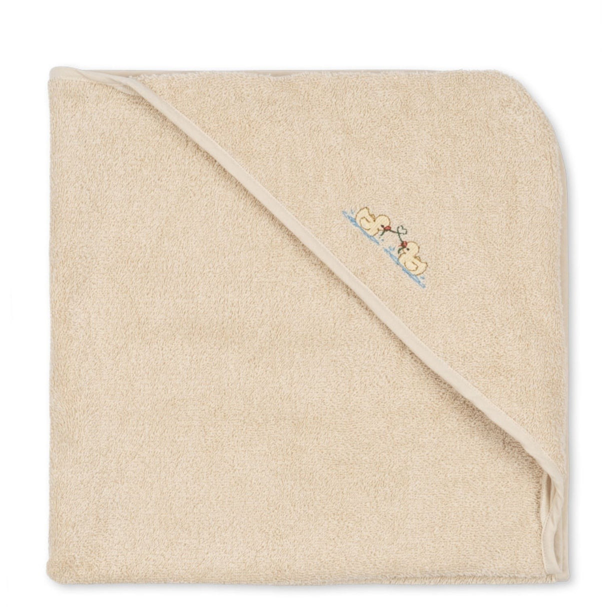 Konges Sløjd Antique White Figo Baby Handduk GOTS