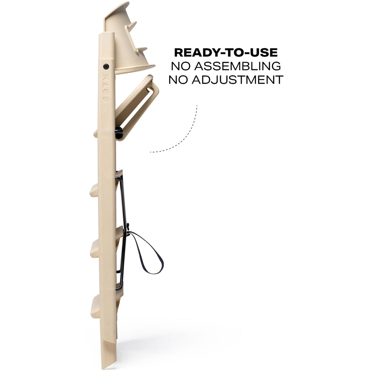 KAOS Desert Sand Klapp High Stol Recycled Med KLAPP® Safety Rail & Tray Bundle