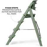 KAOS Mineral Green Klapp High Stol Recycled Med KLAPP® Safety Rail & Tray Bundle