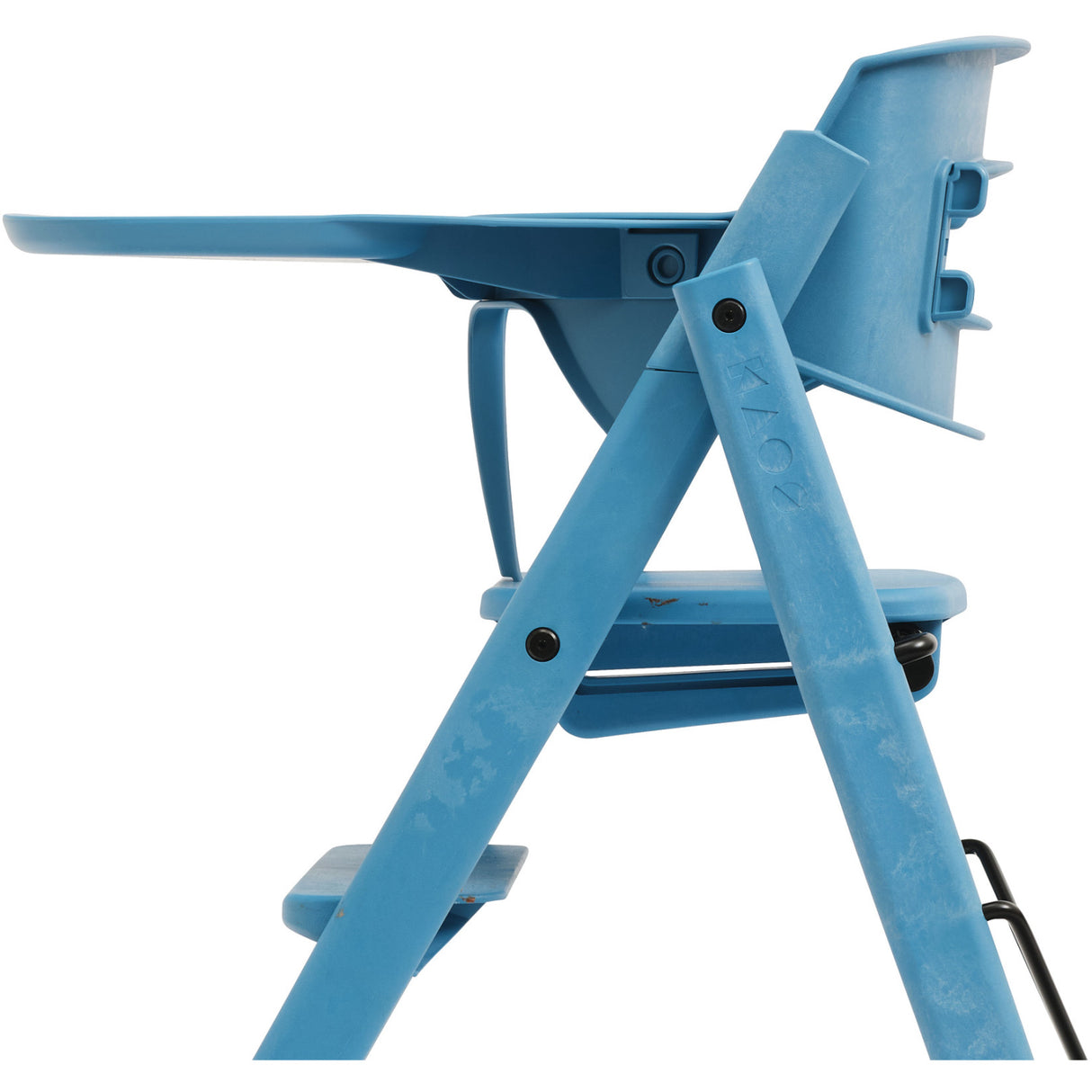 KAOS Swedish Blue Klapp High Stol Recycled Med KLAPP® Safety Rail & Tray Bundle