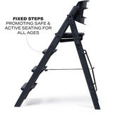 KAOS Charcoal Black Klapp High Stol Recycled Med KLAPP® Safety Rail & Tray Bundle
