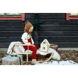 Silly Silas Maple Leaf With Dark Forest Green Footless Strumpbyxar Christmas Edition