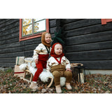 Silly Silas Maple Leaf With Dark Forest Green Footless Strumpbyxar Christmas Edition