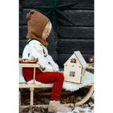 Silly Silas Maple Leaf With Dark Forest Green Footless Strumpbyxar Christmas Edition