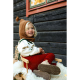 Silly Silas Maple Leaf With Dark Forest Green Footless Strumpbyxar Christmas Edition