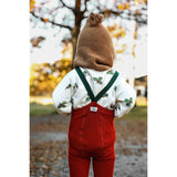 Silly Silas Maple Leaf With Dark Forest Green Footed Strumpbyxar Christmas Edition