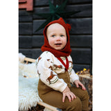 Silly Silas Acorn Brown With Maple Leaf Footed Strumpbyxar Christmas Edition