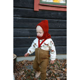 Silly Silas Acorn Brown With Maple Leaf Footed Strumpbyxar Christmas Edition