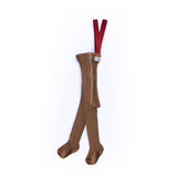 Silly Silas Acorn Brown With Maple Leaf Footed Strumpbyxar Christmas Edition