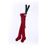 Silly Silas Maple Leaf With Dark Forest Green Footed Strumpbyxar Christmas Edition