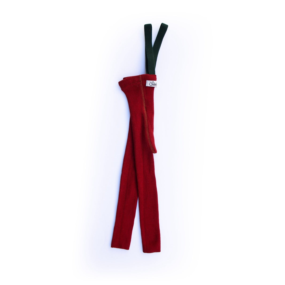 Silly Silas Maple Leaf With Dark Forest Green Footless Strumpbyxar Christmas Edition