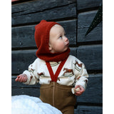 Silly Silas Acorn Brown With Maple Leaf Footed Strumpbyxar Christmas Edition
