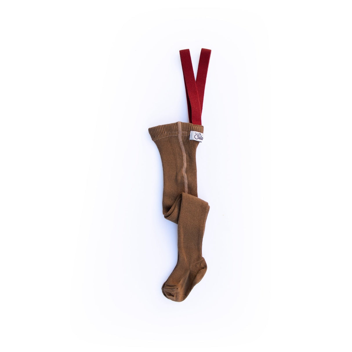 Silly Silas Acorn Brown With Maple Leaf Footed Strumpbyxar Christmas Edition