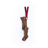 Silly Silas Acorn Brown With Maple Leaf Footed Strumpbyxar Christmas Edition