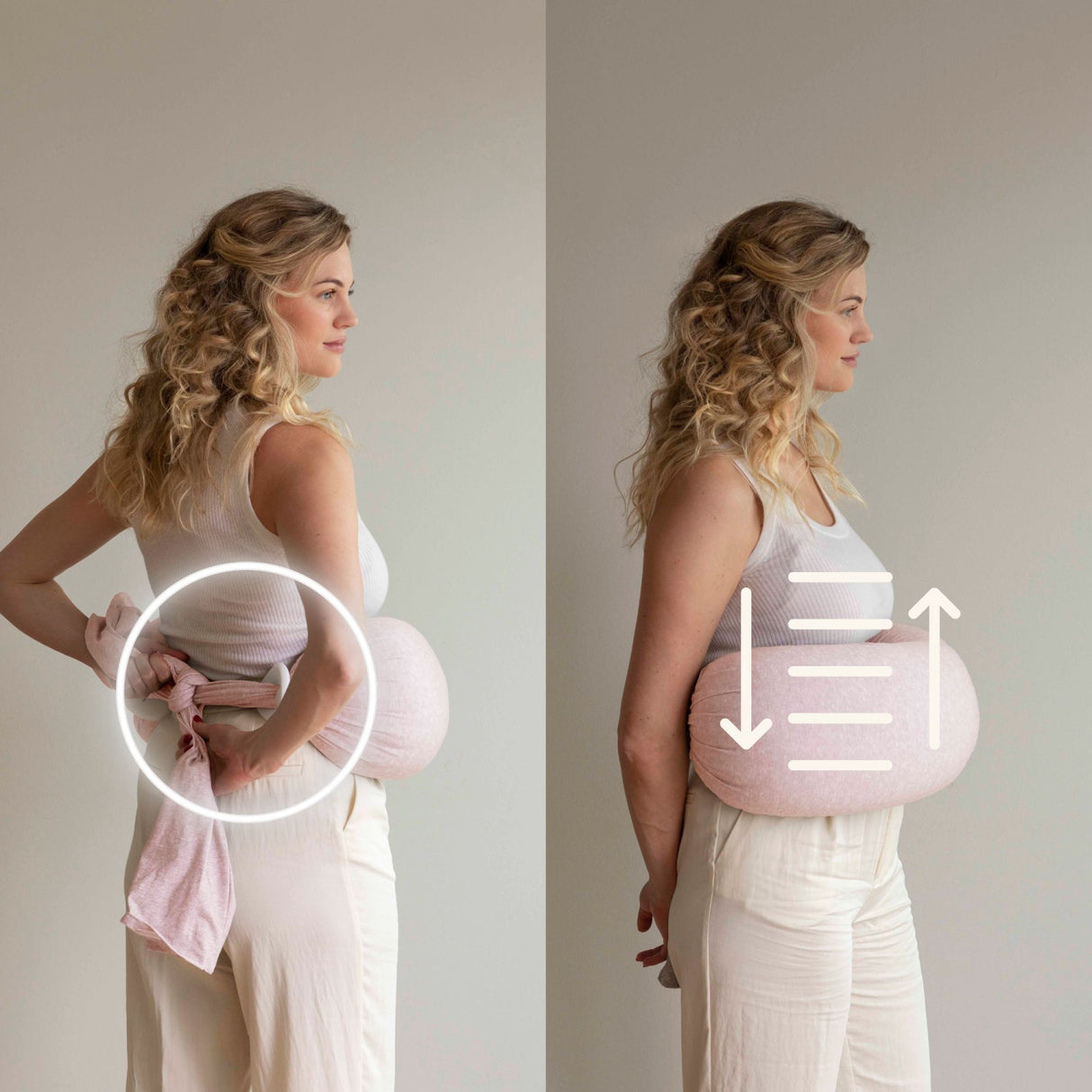 bbhugme Pink/Melange Nursing Kudde