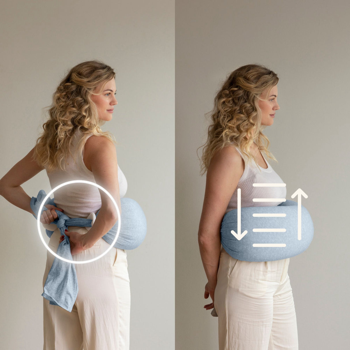 bbhugme Blue/Melange Nursing Kudde