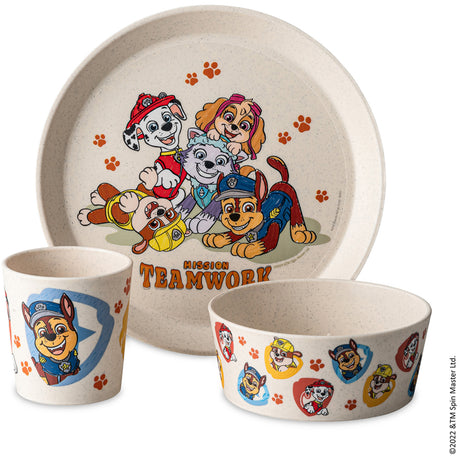 Koziol Organic Moon Small Tallrik + Skål + Kopp Connect Grow Paw Patrol