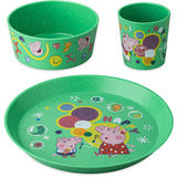 Koziol Organic Spring Green Small Tallrik + Skål + Kopp Connect Peppa Pig Pop