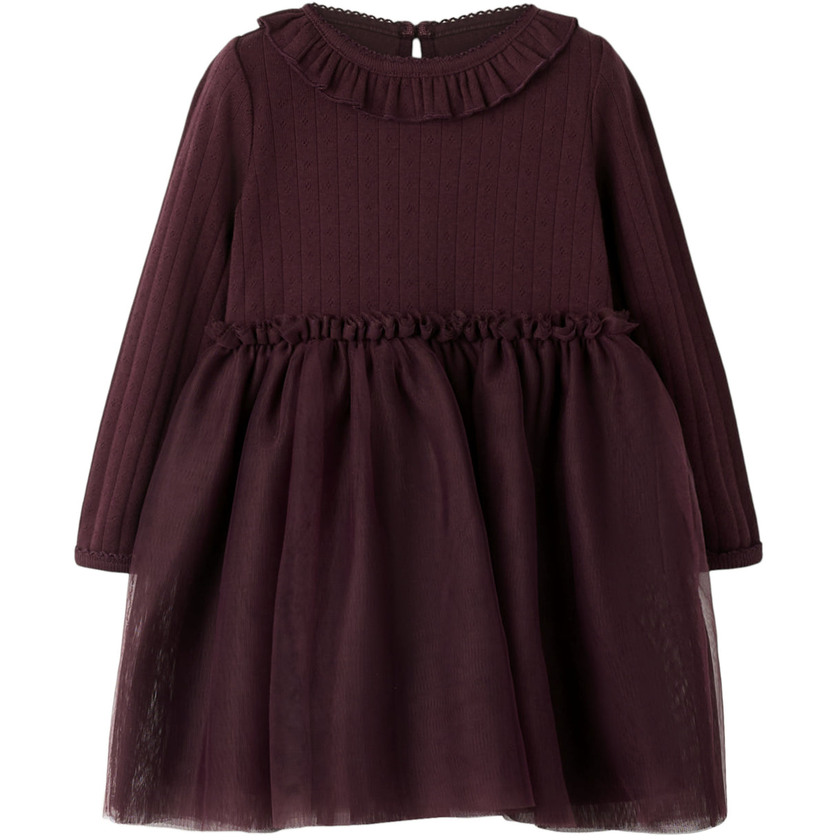 Lil'Atelier Catawba Grape Nmfsolange Ls Tyll Klänning Lil