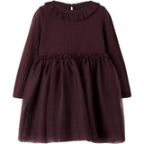 Lil'Atelier Catawba Grape Nmfsolange Ls Tyll Klänning Lil