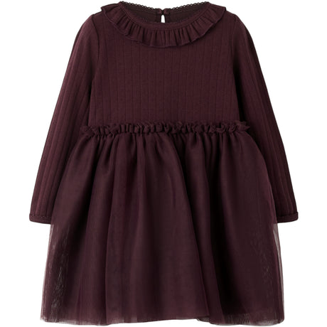 Lil'Atelier Catawba Grape Nmfsolange Ls Tyll Klänning Lil