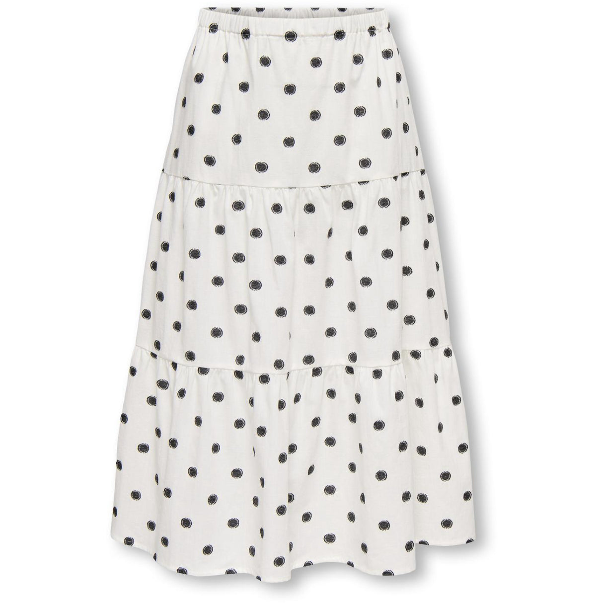 kids ONLY Cloud Dancer Black Dots Kogsweta Long Kjol Wvn