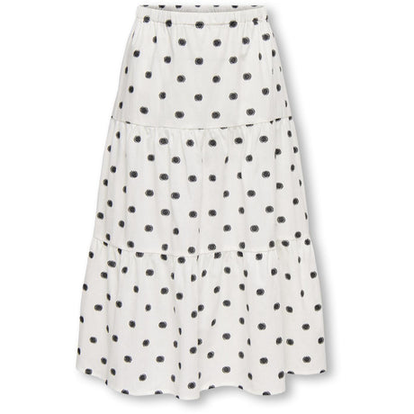 kids ONLY Cloud Dancer Black Dots Kogsweta Long Kjol Wvn
