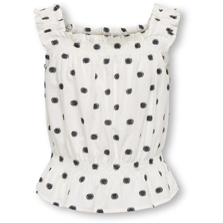kids ONLY Cloud Dancer Black Dots Kogsweta Sl Topp Wvn