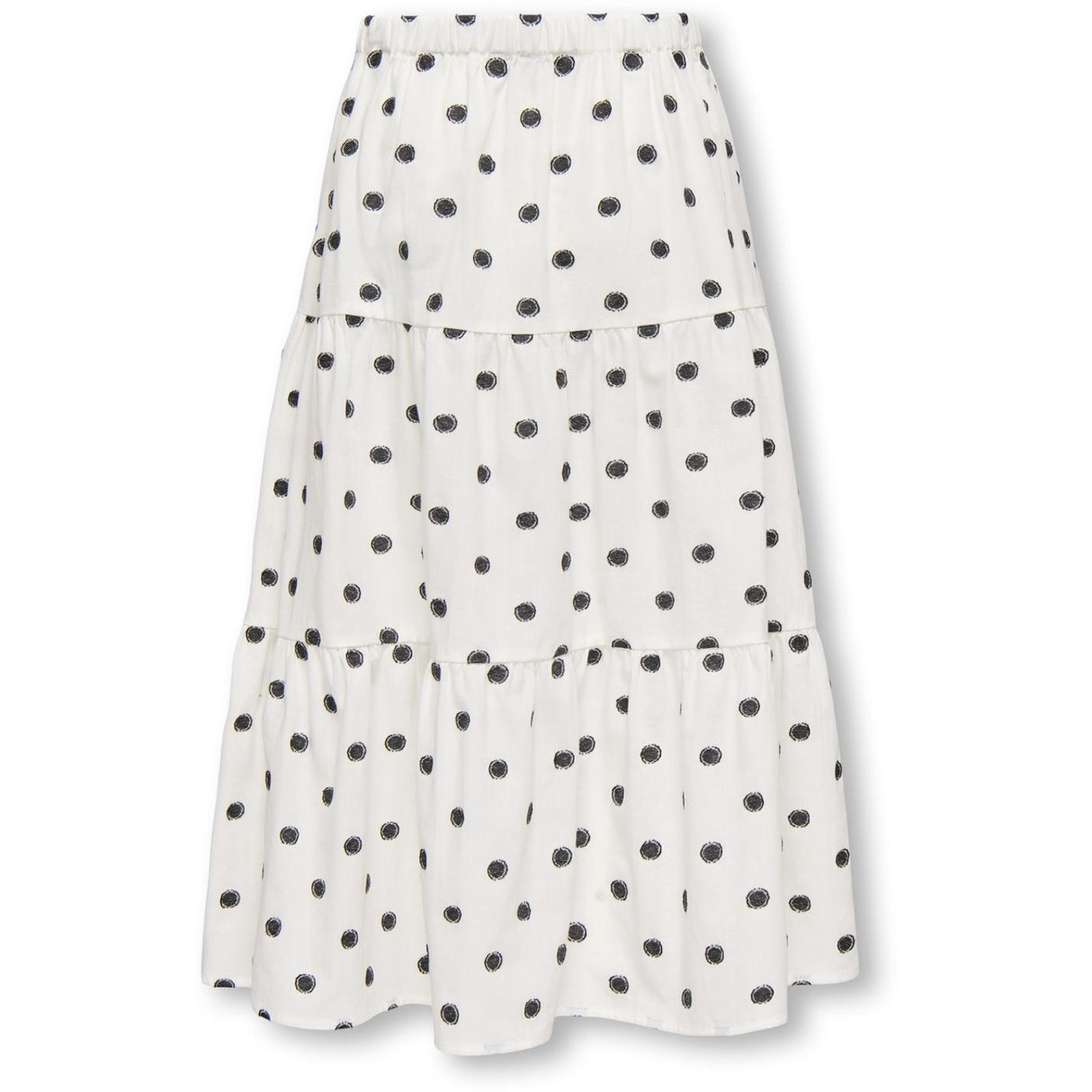 kids ONLY Cloud Dancer Black Dots Kogsweta Long Kjol Wvn