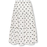 kids ONLY Cloud Dancer Black Dots Kogsweta Long Kjol Wvn