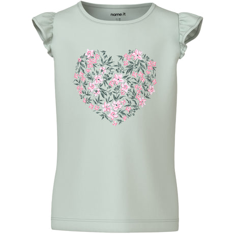 Name It Pale Aqua Pink Flowers Nmfvayana Capsl Topp